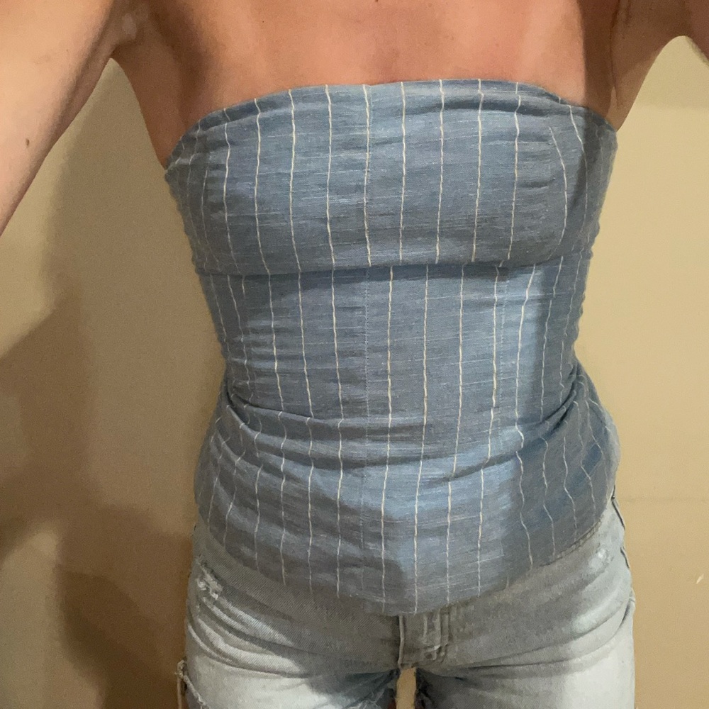 hamburger studio strapless top